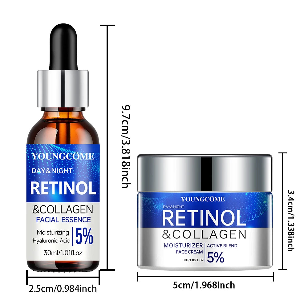 Set Serum și Cremă cu Retinol - Hidratează și Repară