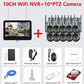 Camera Solar PTZ 4K Wifi cu Două Obiective și Monitor LCD 12.5"