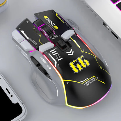 Mouse Gaming Wireless RGB Bluetooth 2.4G 12 Butoane