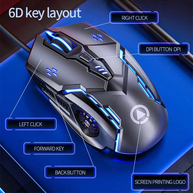 Mouse Wired Luminous Silver Eagle G5 cu 6 Butoane - Venduqo