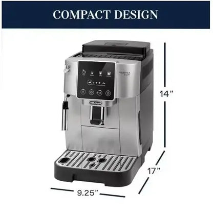 Mașină de Cafea Automată cu Frother Manual - Espresso și Latte, Argintie