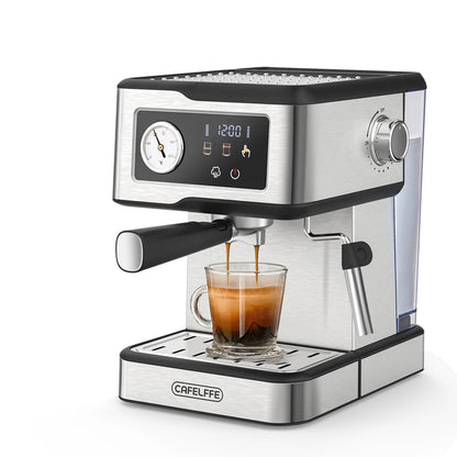 Cafeleffe Espresso Machine 20Bar - Cappuccino Maker cu Frother pentru Lapte