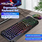 Set Tastatură și Mouse Gaming Crack Rainbow Glow - Venduqo