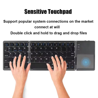 Tastatură Bluetooth Pliabilă cu Touchpad pentru IOS Android Windows