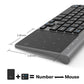 Tastatură Wireless Slim 2.4G cu Touchpad și Numere USB - Venduqo