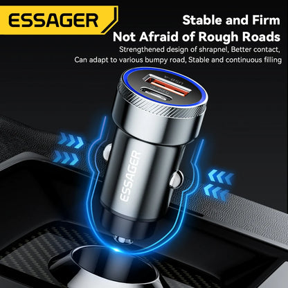 Încărcător auto Essager 54W cu fast charging USB Type-C