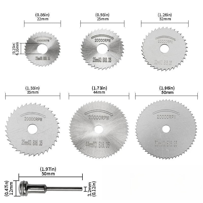 Disc Circular HSS pentru Dremel - Set Răzuitoare 22/25/32/35/50mm