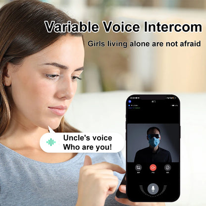 Cameră Video Wireless pentru Sonerie cu Intercom și Viziune Nocturnă