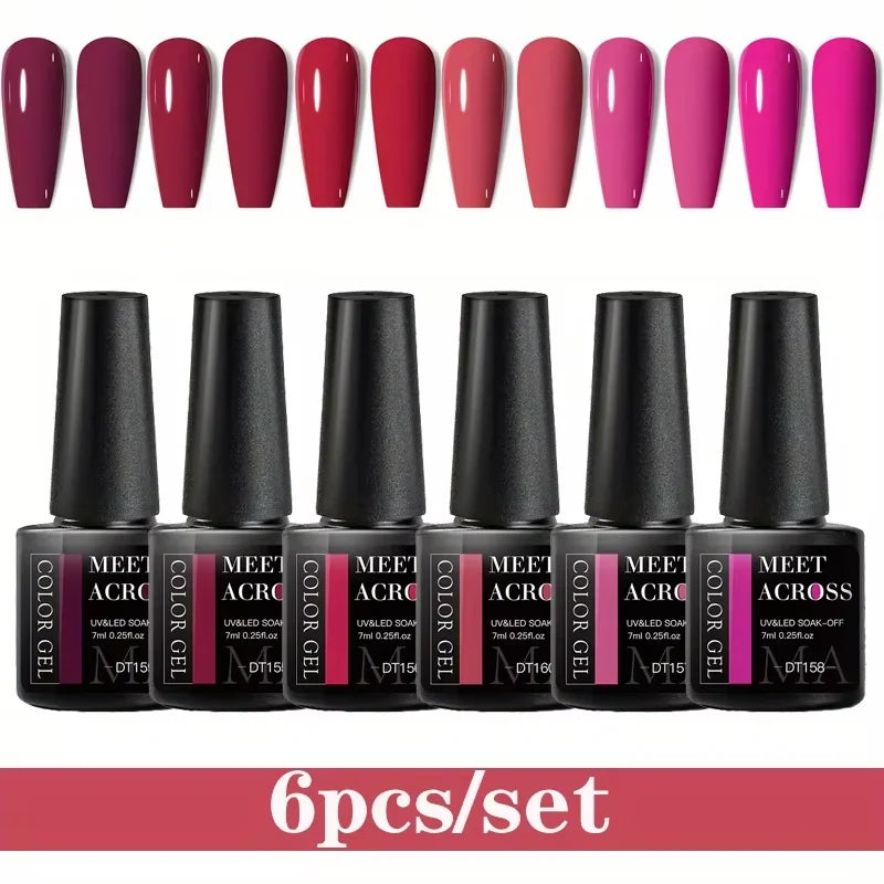 Set 6pc Oje Gel Color Clasice pentru Manichiură