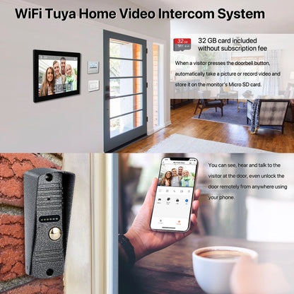 Sistem Video Intercom 1080P cu Ușă Video și Monitor WiFi