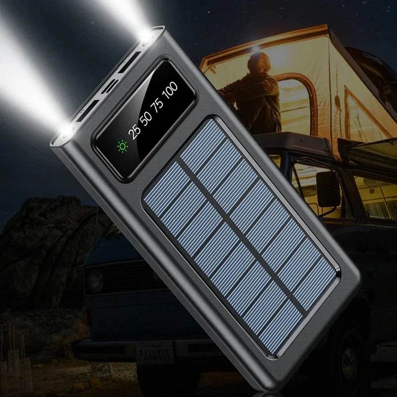 Power Bank Solar Lenovo 200000mAh cu Cablu Integrat - Venduqo