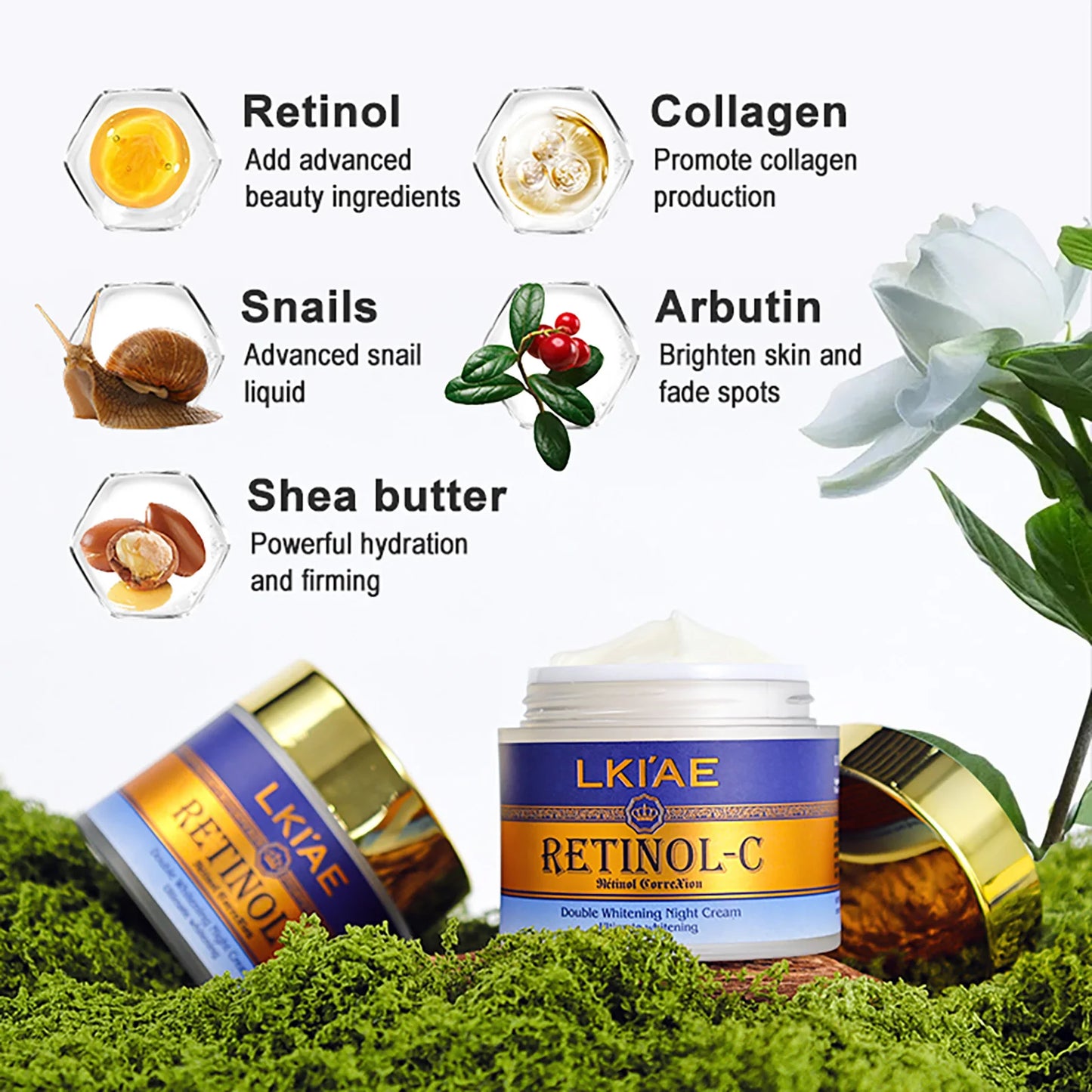 Crema Anti-Aging SPF 50 pentru Fata Ailke cu Snail și Retinol