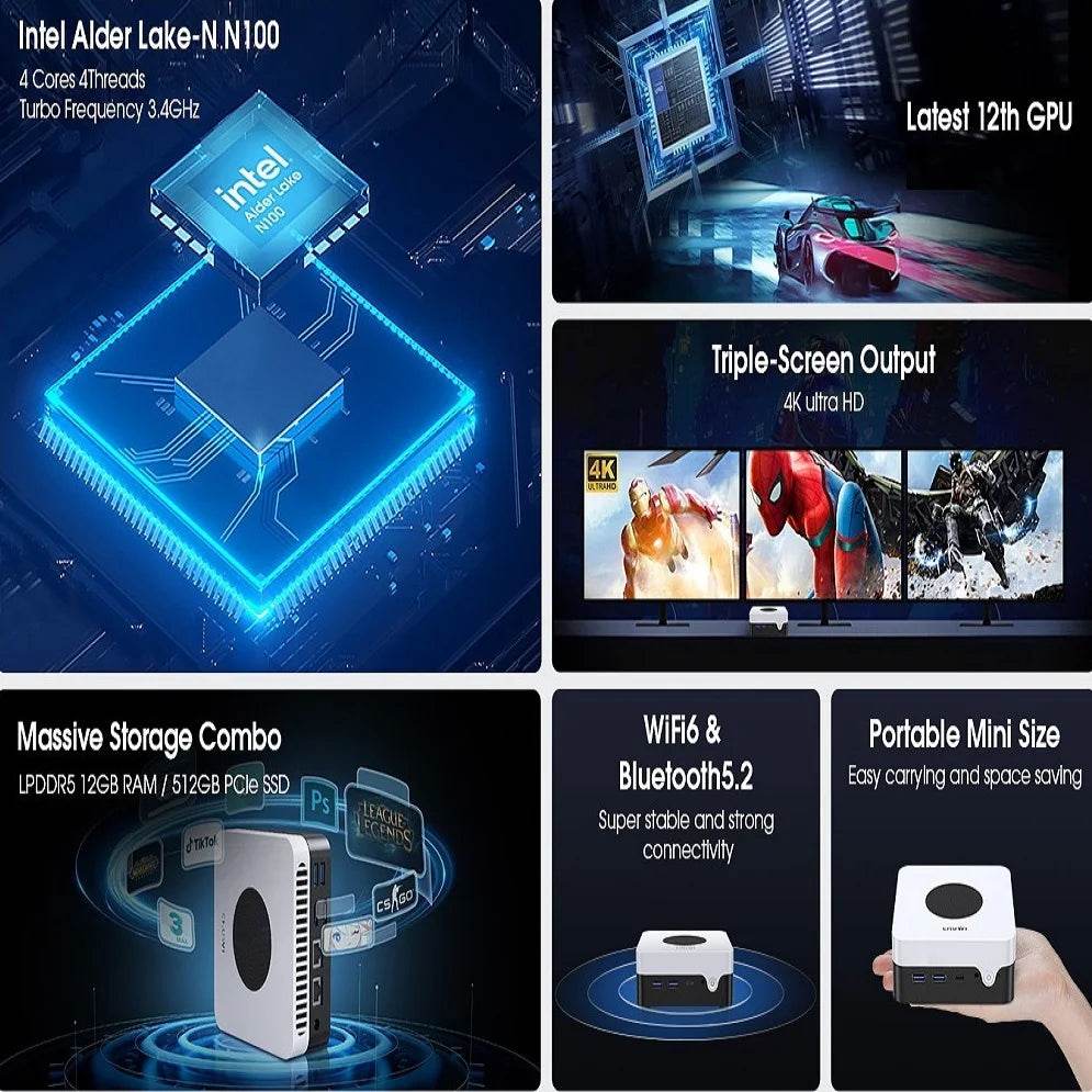 CHUWI LarkBox X Mini PC Intel N100 - Desktop Gaming - Venduqo