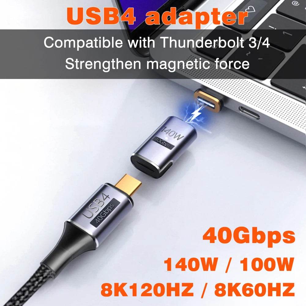Adaptor Magnetic Type-C OTG Thunderbolt 4 - USB-A, HDMI, VGA, RJ45 - Venduqo