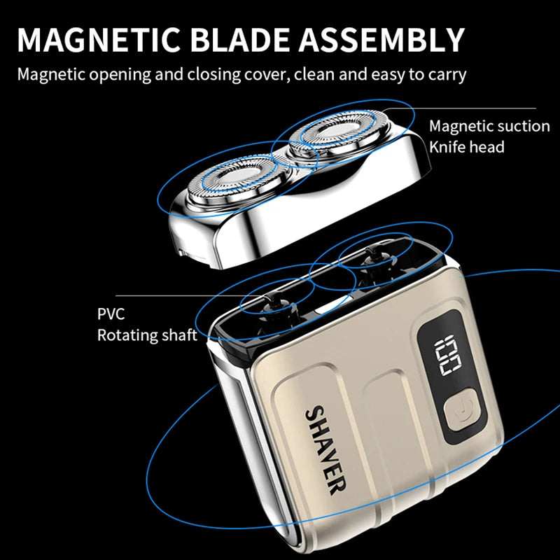 Aparat de Ras Electricc Portabil pentru Barbati cu Lama Magnetica