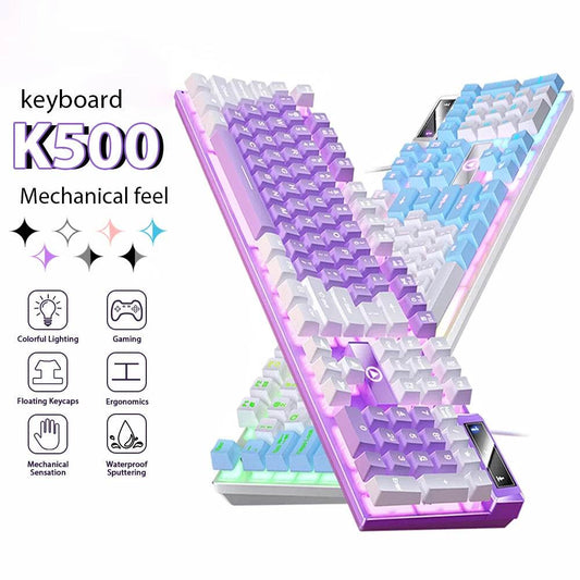 K500 Tastatură Wired cu 104 Taste pentru Birou și Gaming - Venduqo