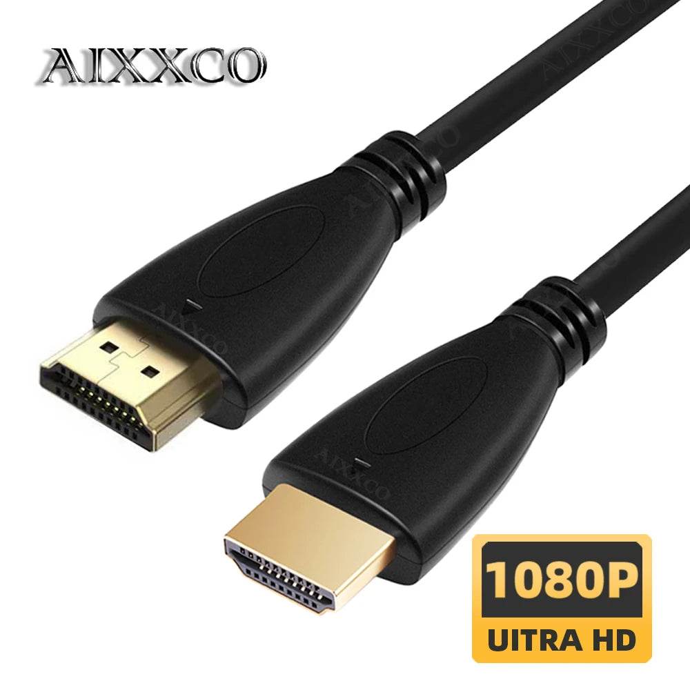 Cabluri HDMI AIXXCO Plăcute cu Aur 0.5M - 15M 1080p - Venduqo
