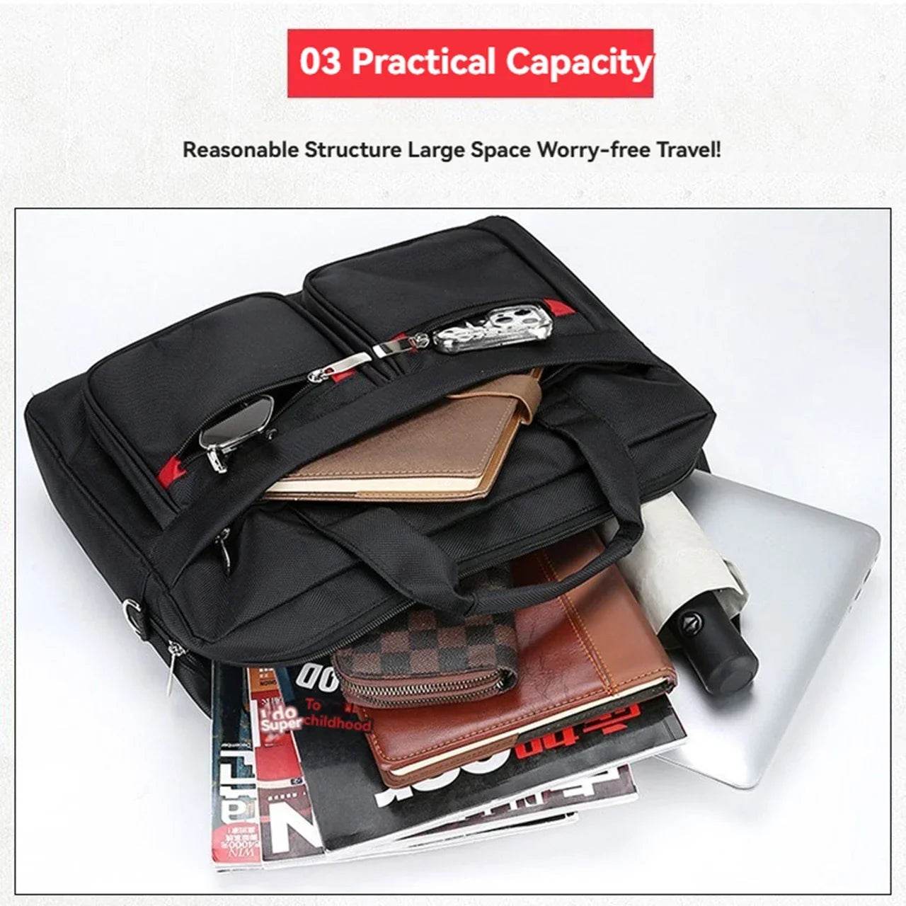 Geojieer 15.6 Inch Laptop Bag - Mare Capacitate - Venduqo