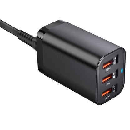 Încărcător rapid USB C 200W cu 6 porturi GaN