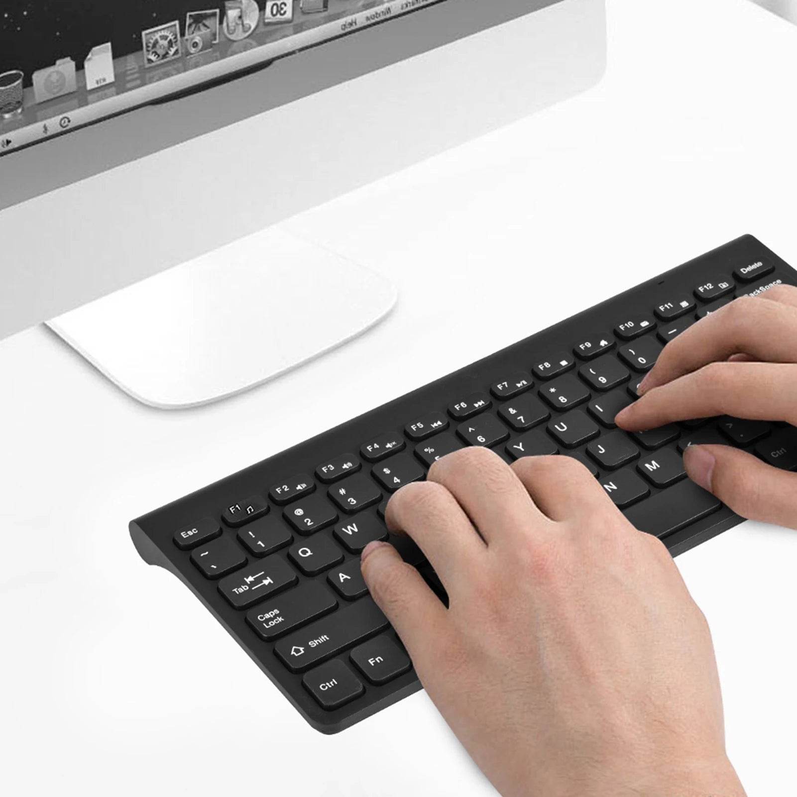 Set Combo Tastatur USB Ultra Subțire și Mouse Optic pentru PC - Venduqo