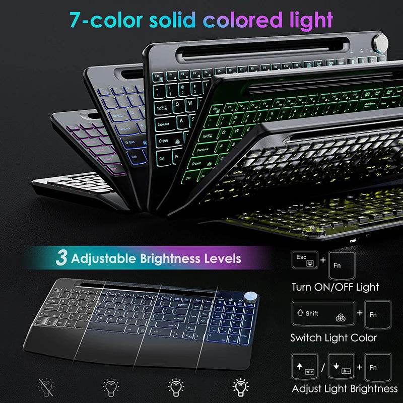 Set Tastatură și Mouse Wireless Ergonomic 2.4G Reîncărcabil - Venduqo