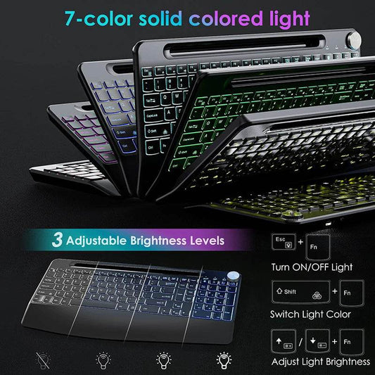 Set Tastatură și Mouse Wireless Ergonomic 2.4G Reîncărcabil - Venduqo