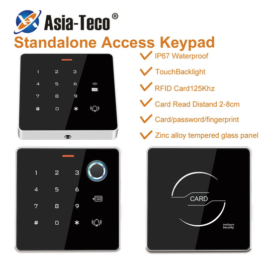 Zinc Backlight Fingerprint Keypad pentru Control Acces 12V