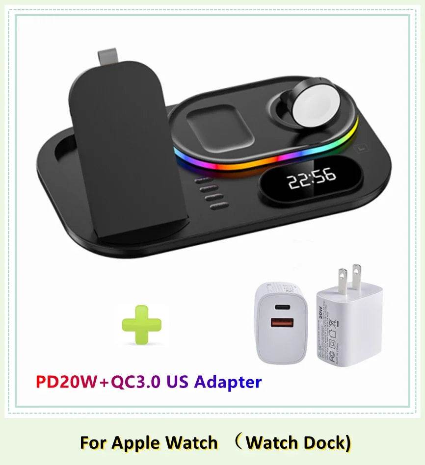 Încărcător Wireless 4 în 1 pentru iPhone și Apple Watch - Venduqo