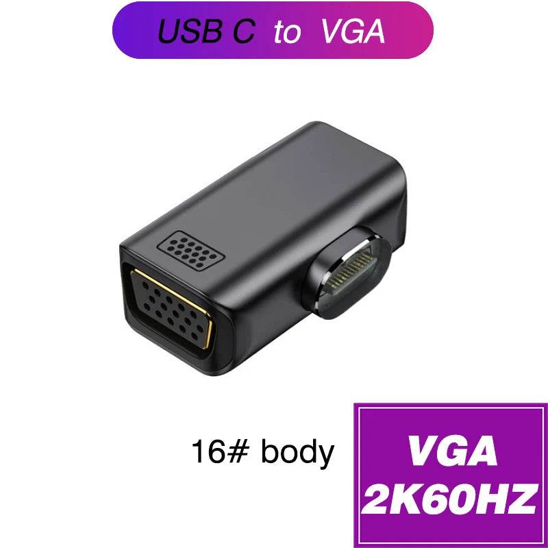 Adaptor Magnetic Type-C OTG Thunderbolt 4 - USB-A, HDMI, VGA, RJ45 - Venduqo