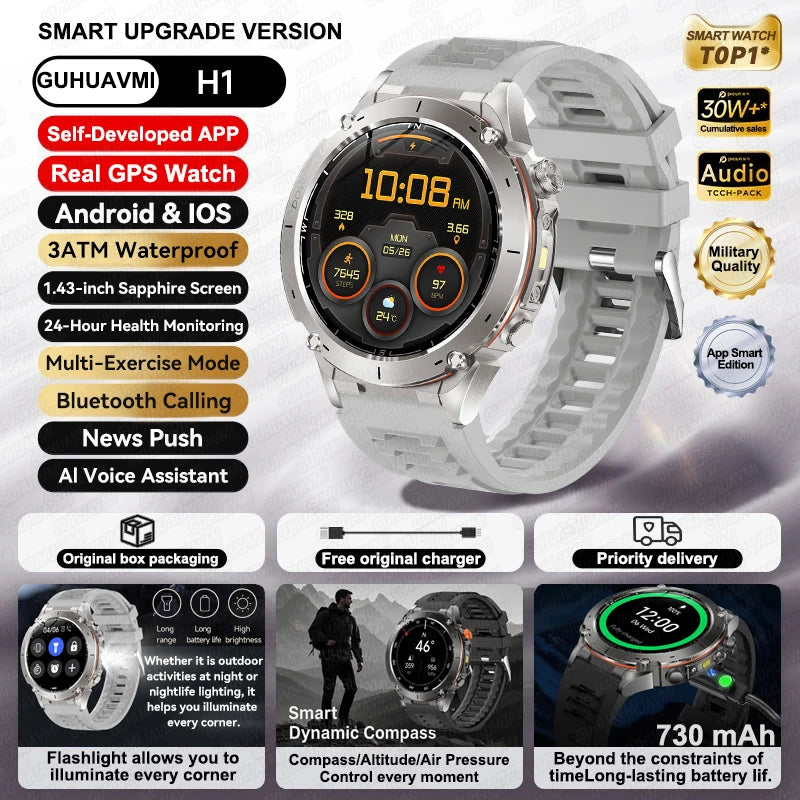 GPS Smartwatch for Adventurers - 1.43" AMOLED Waterproof