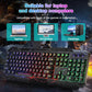 Set Tastatură și Mouse Gaming Crack Rainbow Glow - Venduqo