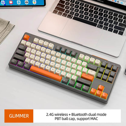 Tastatură Wireless M87, 87 Taste, Dual Mode Bluetooth cu RGB - Venduqo