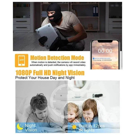 Cameră Mini Wireless 1080p pentru Securitate Acasă - Venduqo
