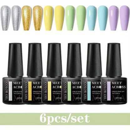 Set 6pc Oje Gel Color Clasice pentru Manichiură