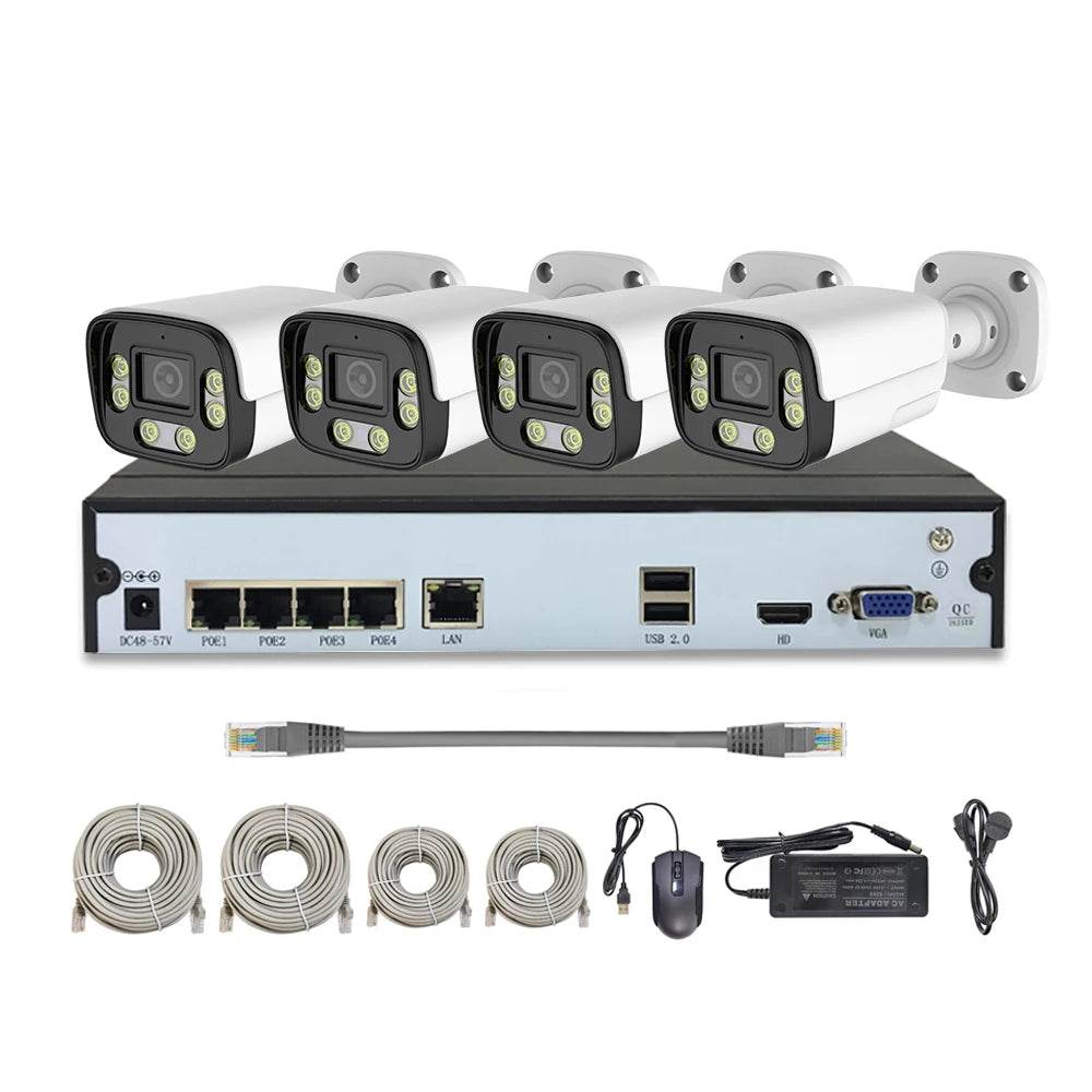 Sistem de Securitate H.265 4CH Ultra HD 4K POE cu 8MP NVR - Venduqo