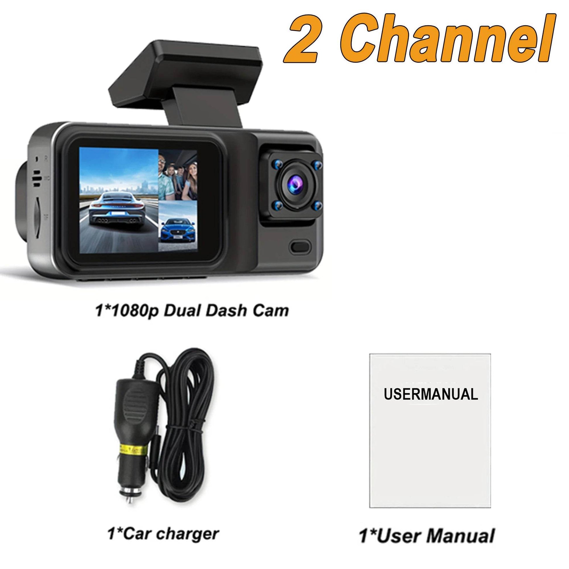 Camera video auto 3 canale 1080P cu înregistrare - Venduqo