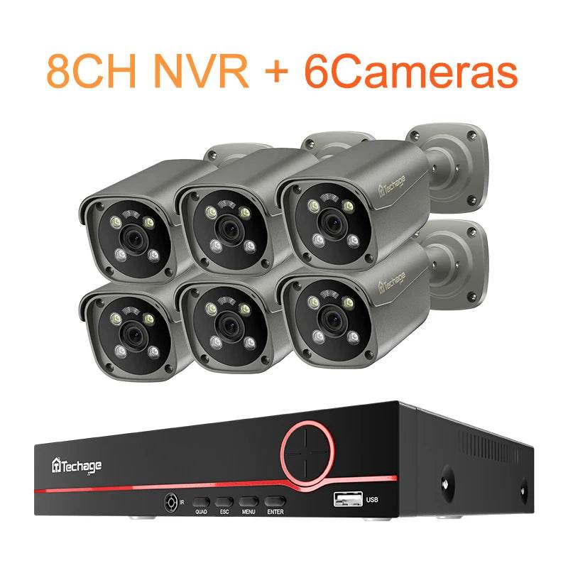 Sistem de Supraveghere Techage 4K 8MP H.265 8CH PoE NVR - Venduqo