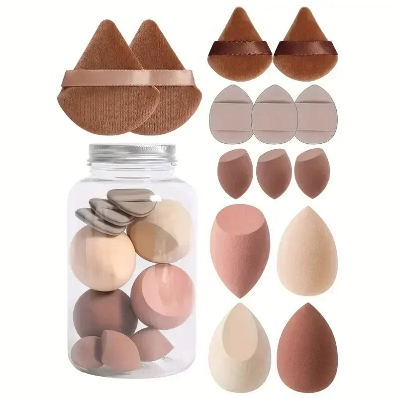 Set 12/14 Piese Bureți Makeup pentru Fond de Ten