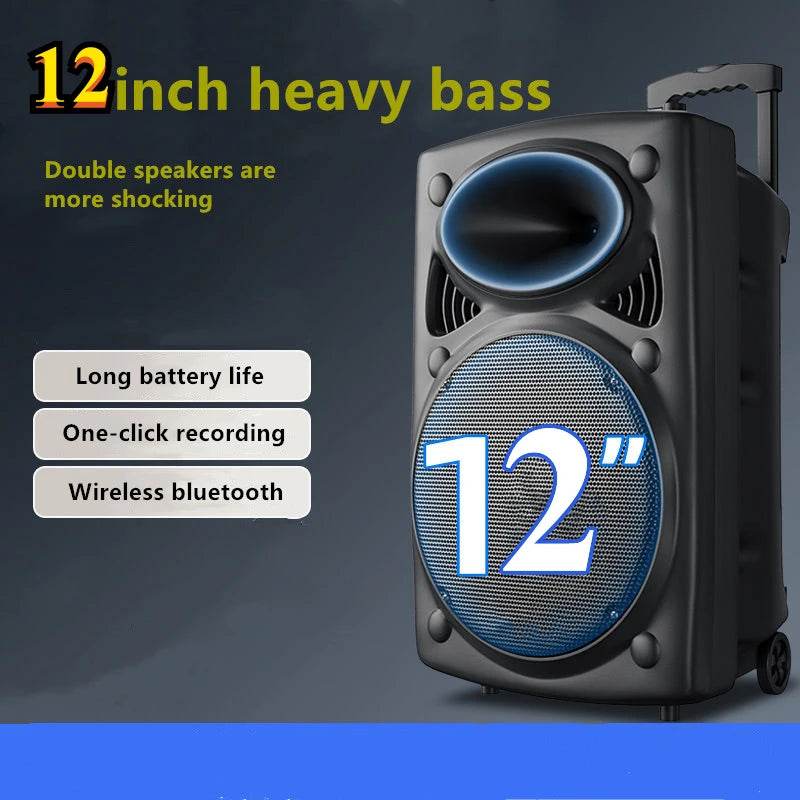 Boxă Bluetooth Multifuncțională 12 Inch cu Microfon Wireless - Venduqo