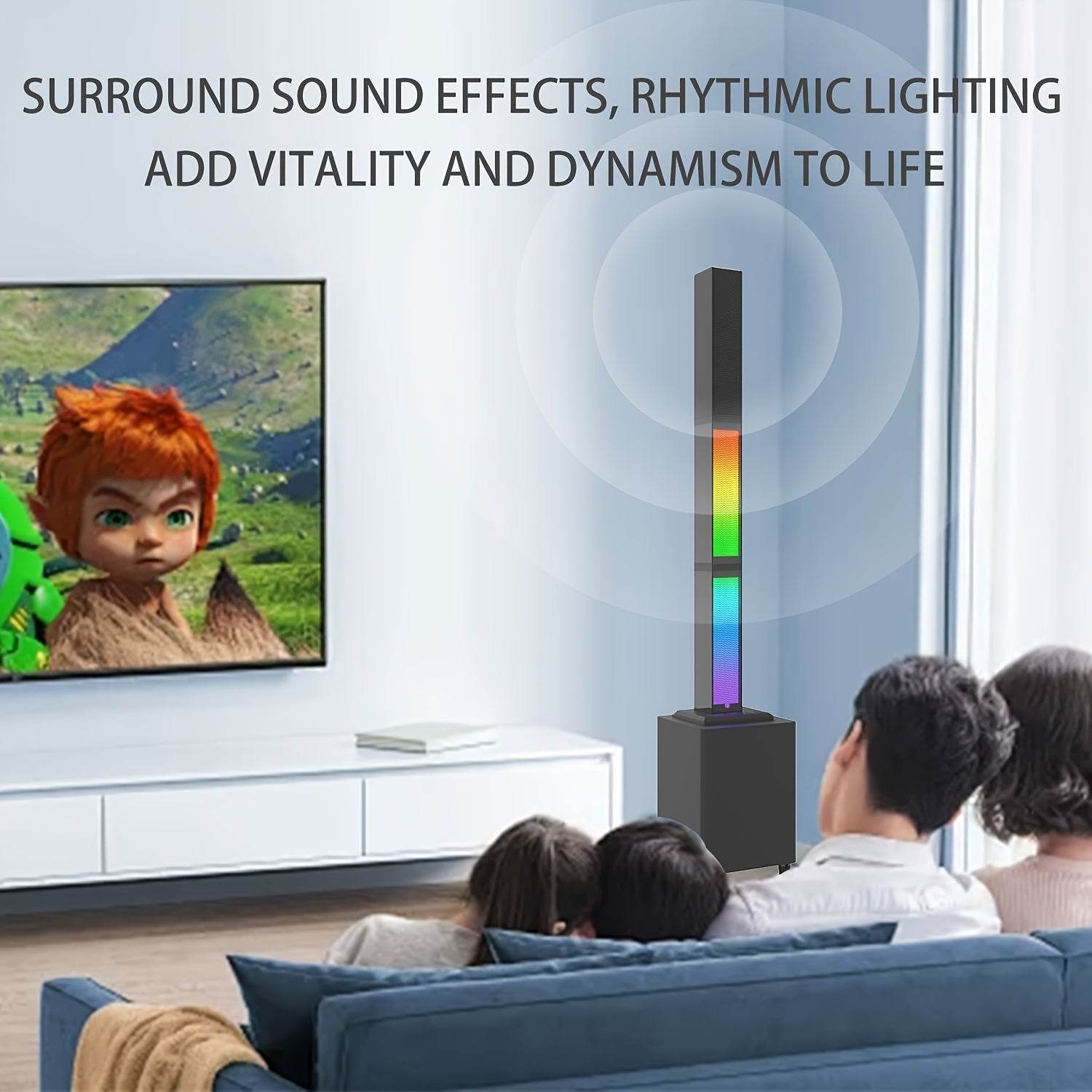 Boxă TV Home cu Iluminare RGB și Sunet Surround - Venduqo