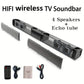 Wireless HIFI Soundbar with 4 Speakers and Echo Tube