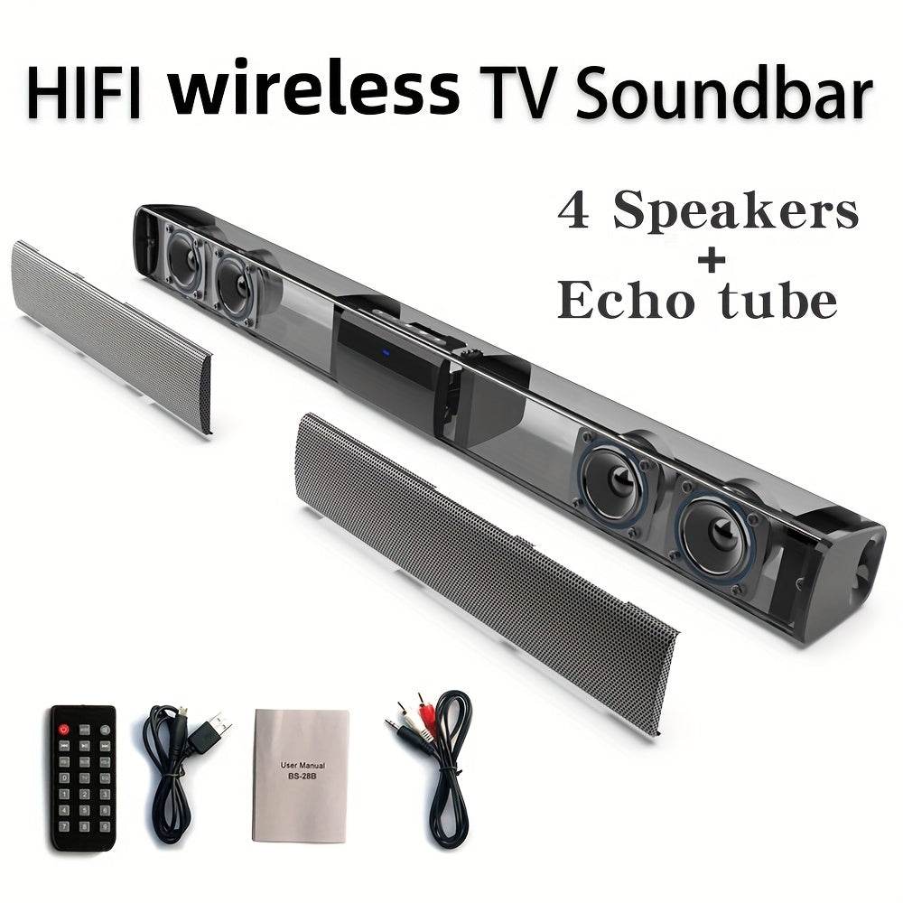 Wireless HIFI Soundbar with 4 Speakers and Echo Tube