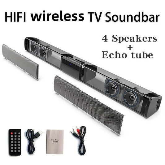 Wireless HIFI Soundbar with 4 Speakers and Echo Tube