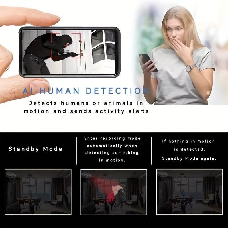 Cameră de Securitate Wireless Compactă X6 cu Viziune Nocturnă - Venduqo