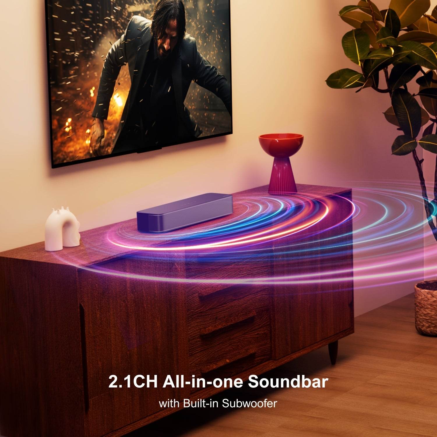 ULTIMEA Mini Sound Bar 2.1ch cu Control APP și Subwoofer Integrat - Venduqo