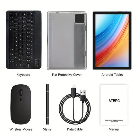 Tablet 10.1-inch Android 14 cu Tastatură și Mouse - Venduqo