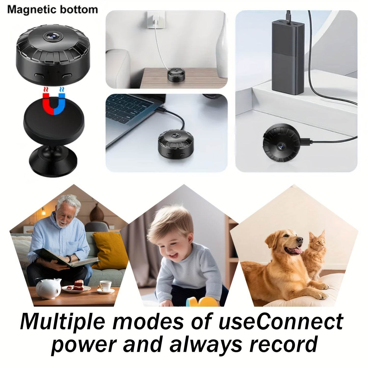 Cameră de Supraveghere Inteligentă Wi-Fi Mini 480P - Venduqo