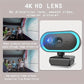 Cameră Web 4K Ultra HD cu Microfon Integrat și Suport Tripod - Venduqo