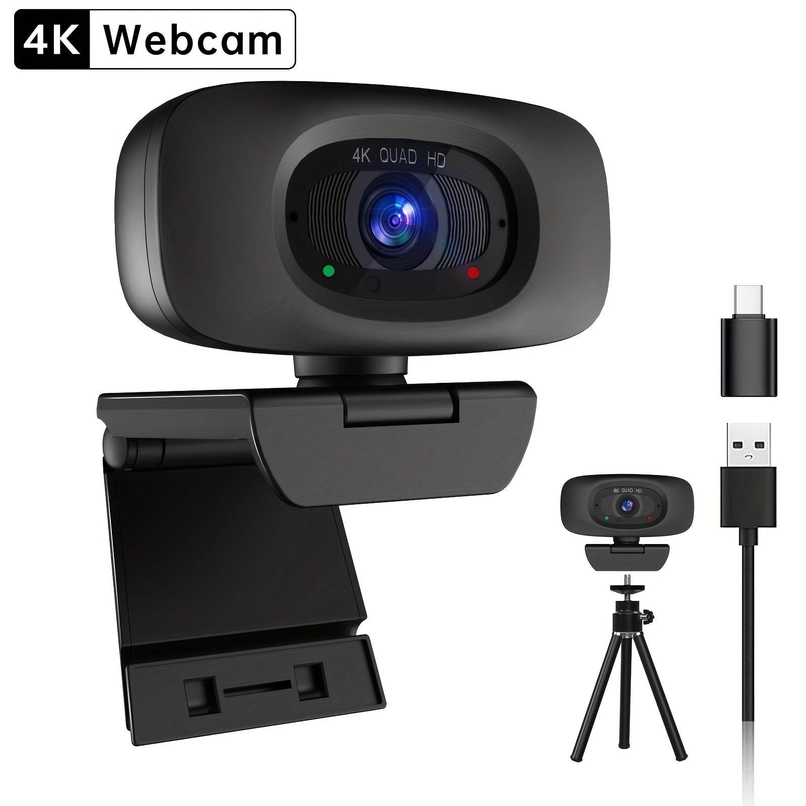 Webcam EXHQDR 4K cu Acoperire de Intimitate & Autofocus - Venduqo