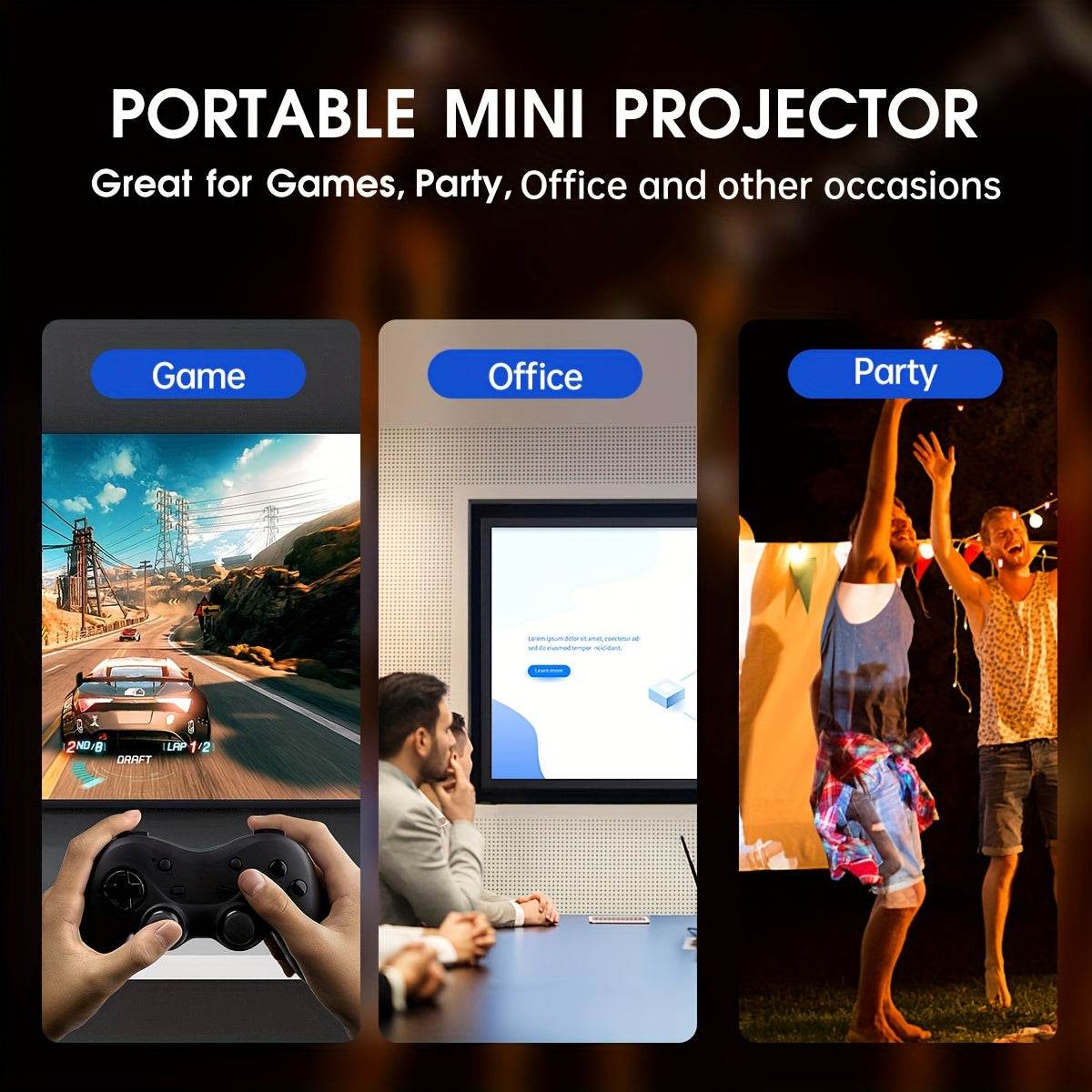 Mini proiector video portabil 1080P - Venduqo